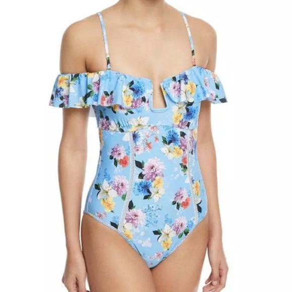 Nanette Lepore Monaco Bouquet Seductress One-Piece
Swimsuit Blue New With Tags - Picture 9 of 9
